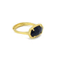 Natural Black Onyx Adjustable Ring