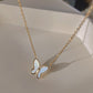 Pretty Butterfly Sea Shell Necklace