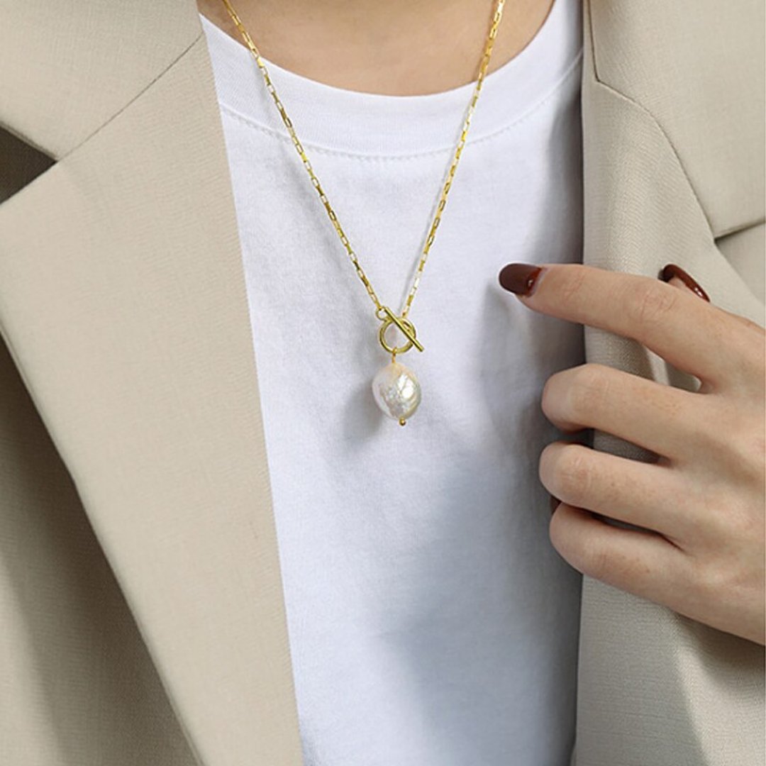 Riley Pearl 925 Sterling Silver Necklace