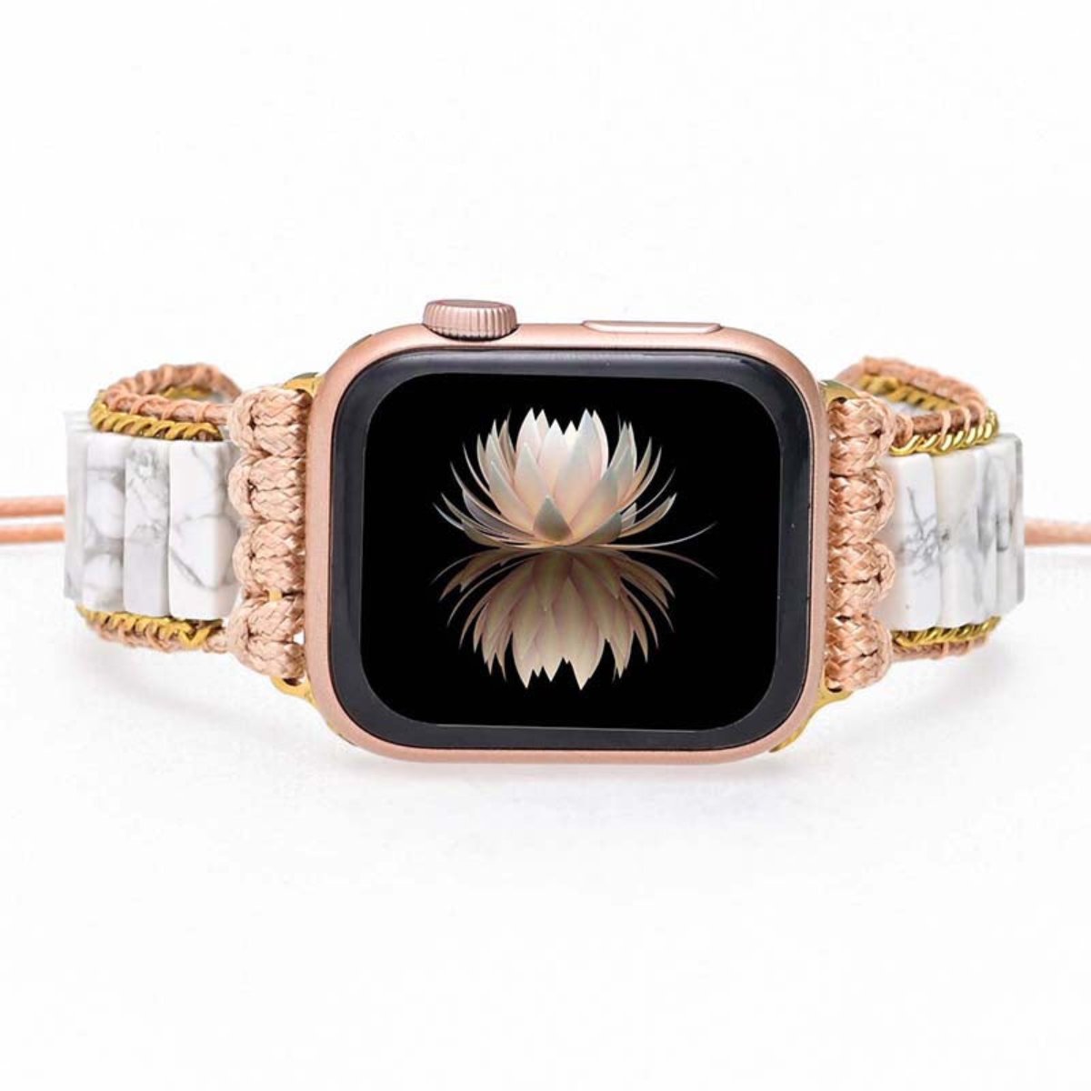 Fashionable White Howlite Apple Watch Strap