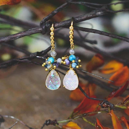 April Regen Opal Ohrringe