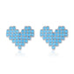 Turquoise Heart 925 Sterling Silver Stud Earrings