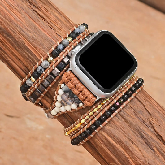Retro Natural Onyx Apple Watch Strap