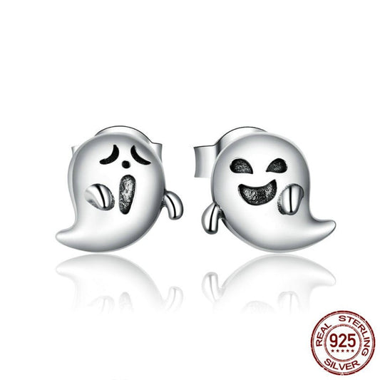 Little Devil Ghost 925 Sterling Silver Earrings