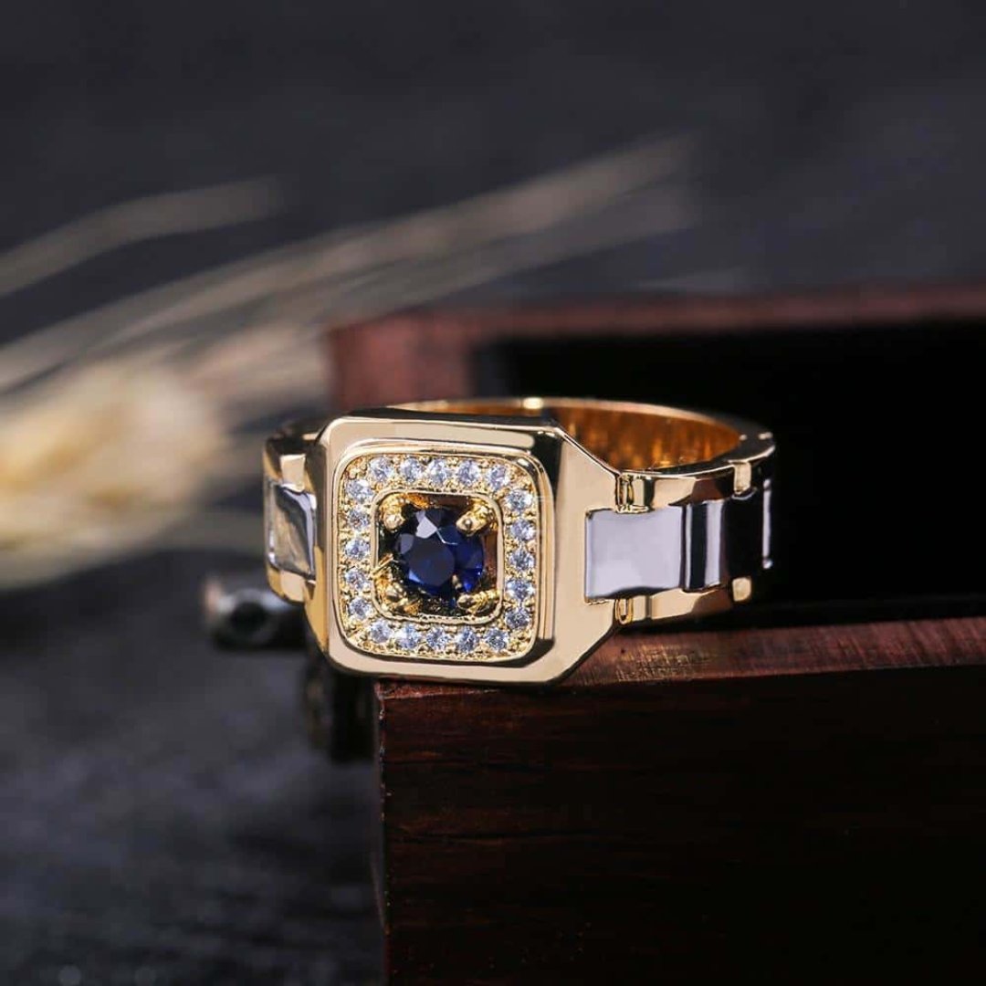 Blue Zirconia Silver Ring