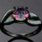 Rainbow Topaz & Fire Opal Ring