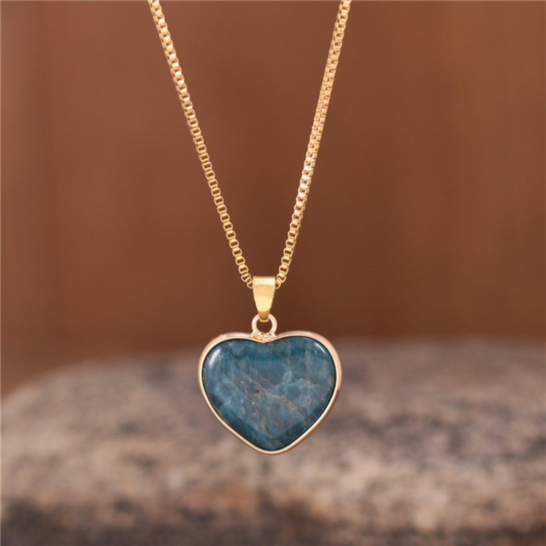 Spiritual Heart Natural Stone Necklace