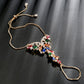 Luxury Indian Style Colorful Zirconia Gold Plated Bracelet