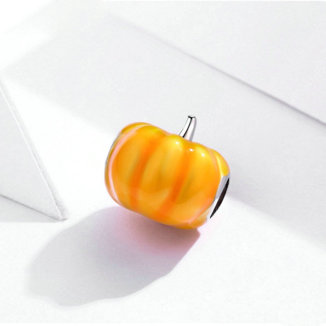 Gotischer Kürbis 925 Sterling Silber Anhänger 