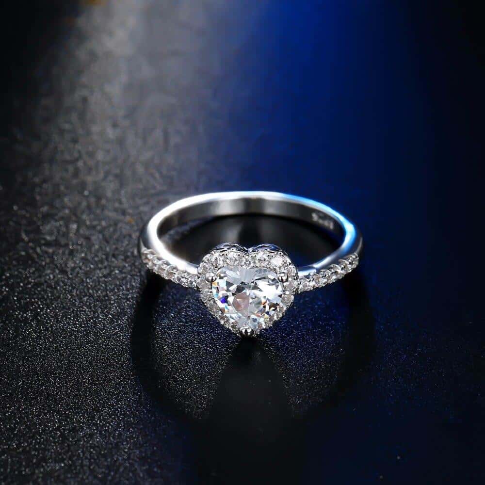 Crystal Heart Ring