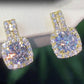 Shining Cubic Zirconia Stud Earrings