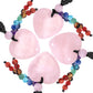 7 Chakra Herzform Rosenquarz Halskette 