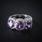 Enchanting Oval Amethyst Silver Ring