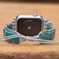 Böhmisches blaues Sesamjaspis-Apple-Watch-Armband