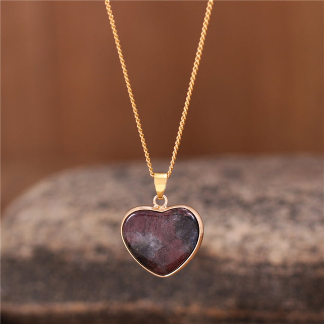 Spiritual Heart Natural Stone Necklace