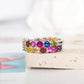 Colorful Zirconia 925 Sterling Silver Hoop Earrings