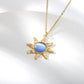 Sun Flower Moonstone & Labradorite Necklace
