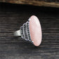 Spiritueller Naturstein versilberter Ring