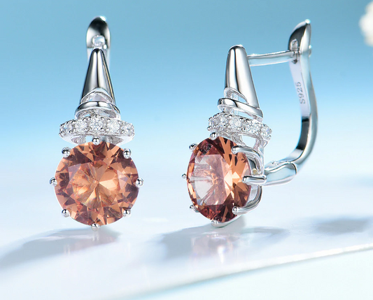 Spirituelle Diaspore Stein Sterling Silber Ohrringe 