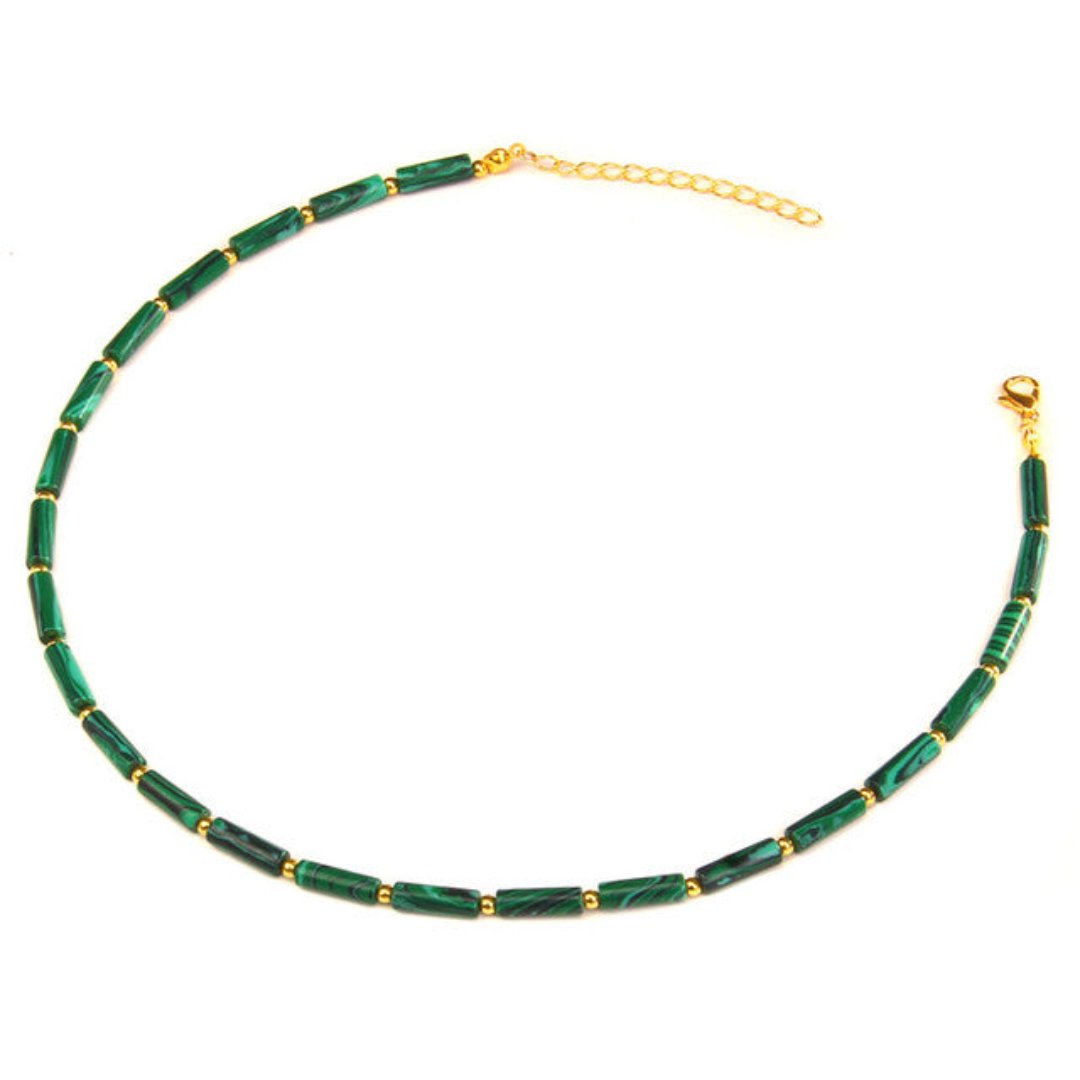 Natural Stone Tube Beads Necklaces
