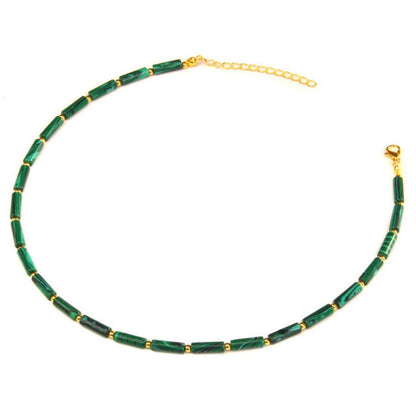 Natural Stone Tube Beads Necklaces