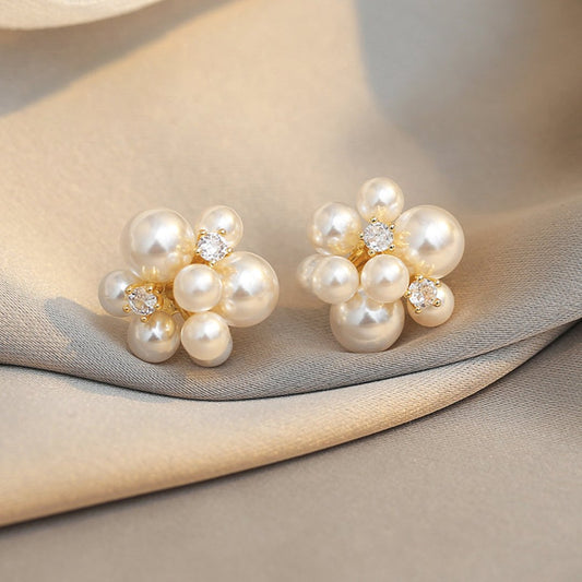 Romantic Pearl Stud Earrings