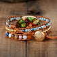 Buntes Jaspis-Blumen-Armband 