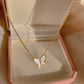 Pretty Butterfly Sea Shell Necklace