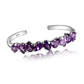 Verstellbares Amethyst-Armband aus 925er Sterlingsilber