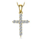 Chic Cross Zirconia Sterling Silver Pendant
