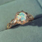 Flower Zirconia Opal Ring