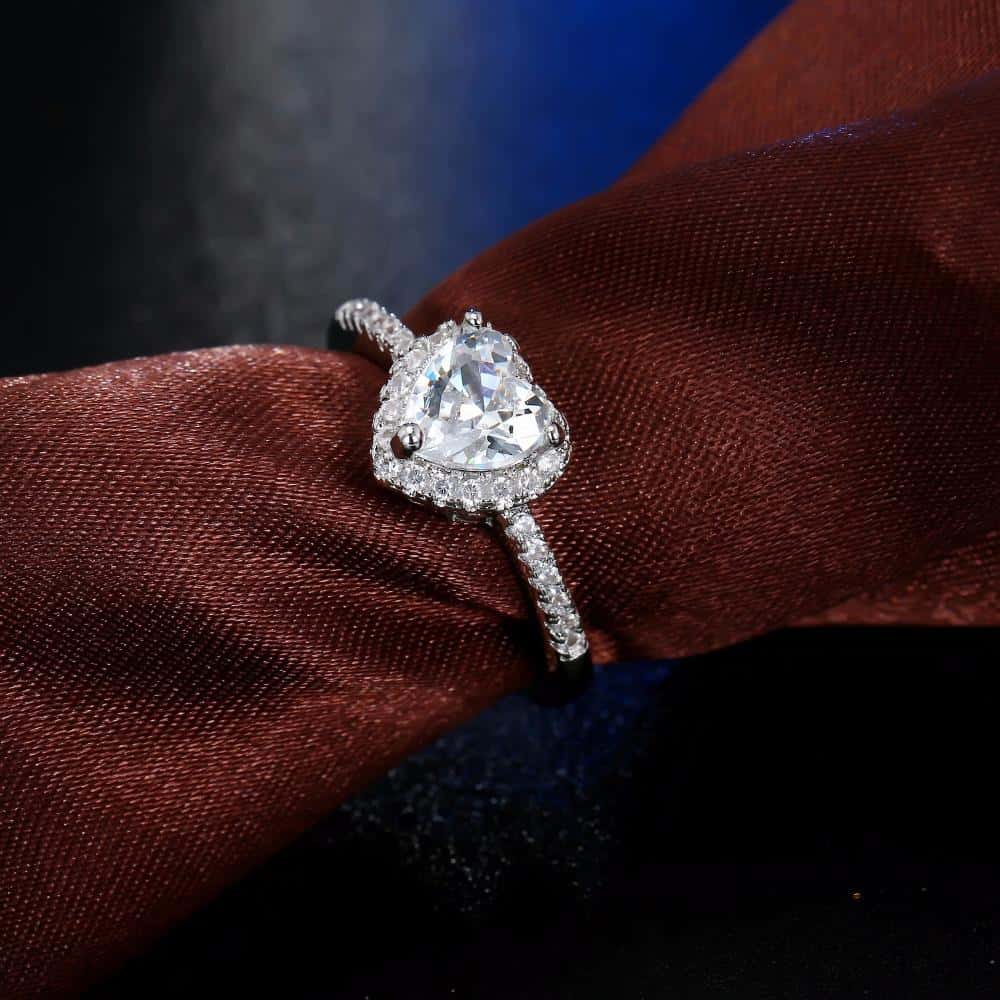 Crystal Heart Ring