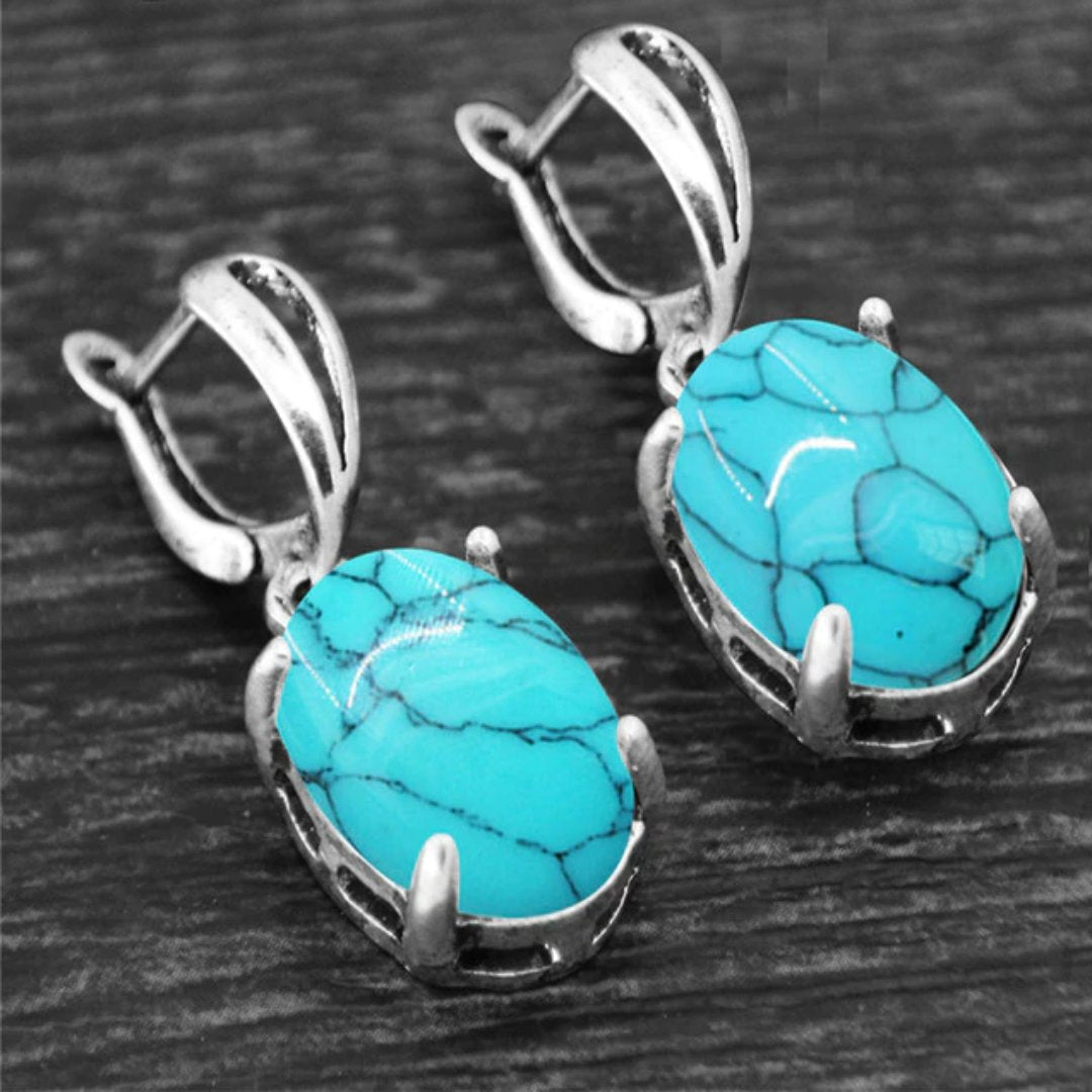 Spiritual Crystal Silver Plated Earrings