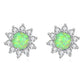 Sunflower Opal Silver Plated Earrings