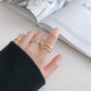 Verstellbarer Ring „Wave“ aus 925er Sterlingsilber