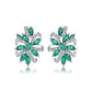Elegant Emerald 925 Sterling Silver Earrings
