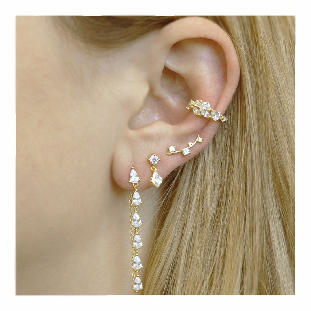 Rosa 925 Sterling Silber Zirkon Ohrringe