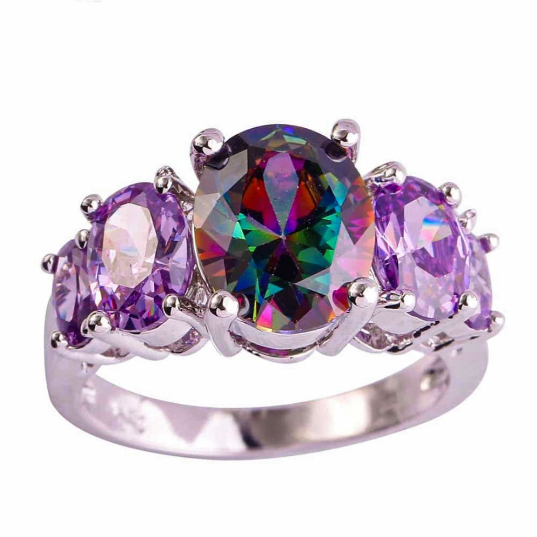 Amethyst &amp; Topas Silberring