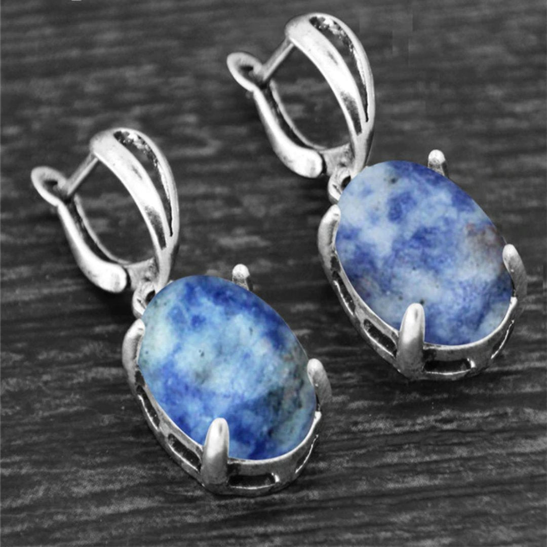 Spiritual Crystal Silver Plated Earrings