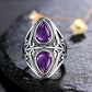 Vintage Naturstein Silber Ringe 