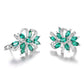 Elegant Emerald 925 Sterling Silver Earrings