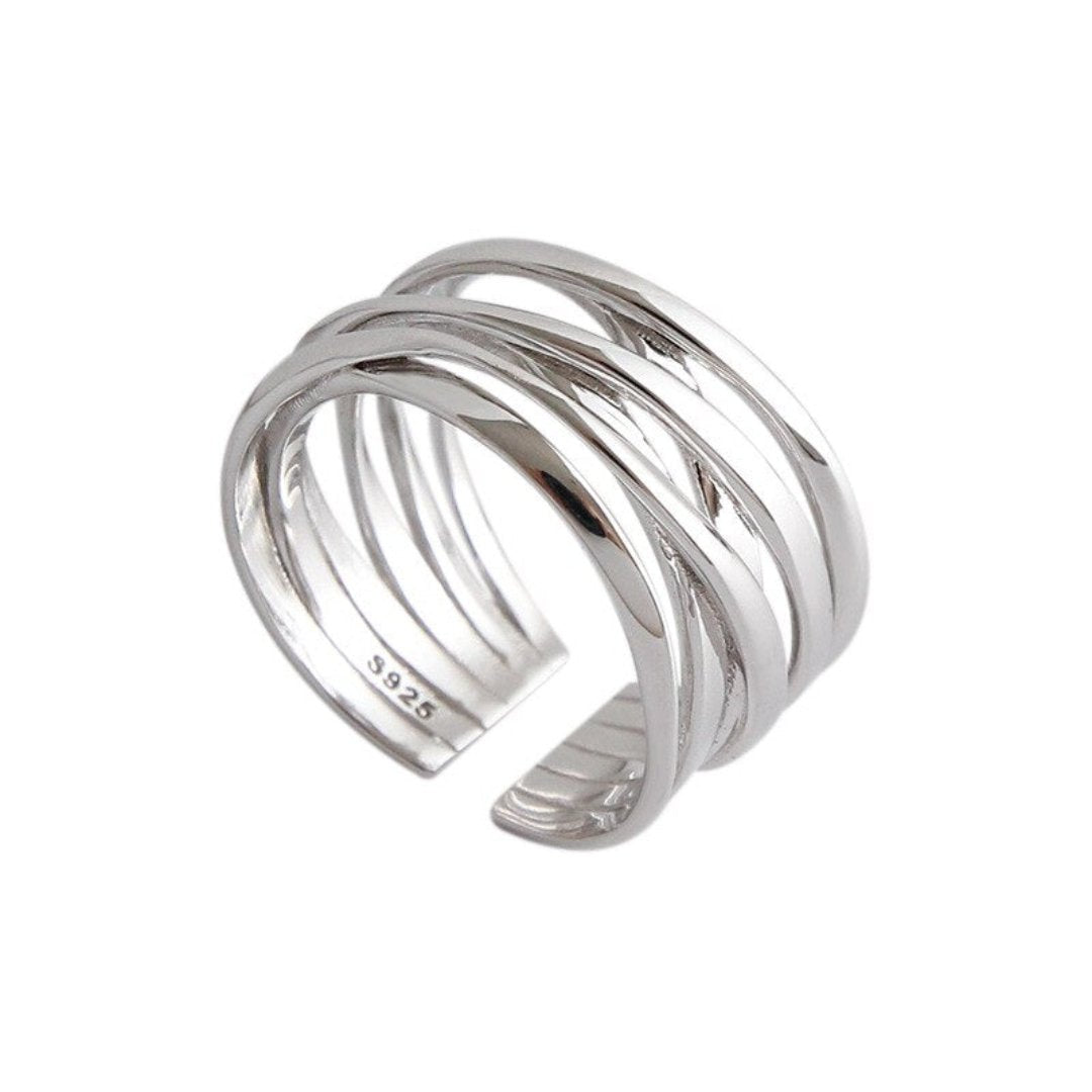Celeste 925 Sterling Silver Adjustable Ring