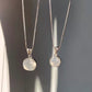 Elegante versilberte Halskette mit Mondstein