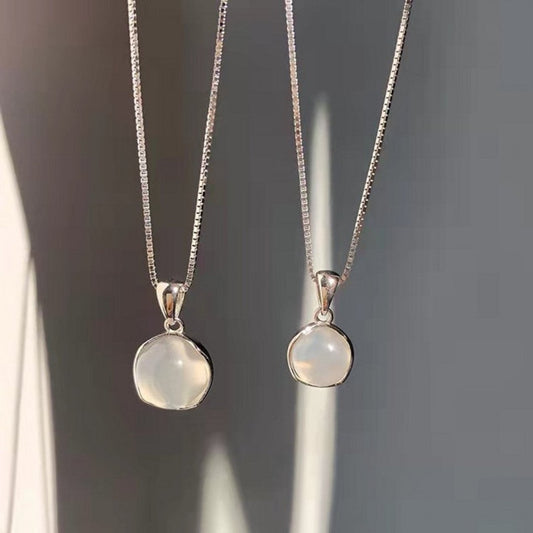 Elegant Moonstone Silver Plated Necklace