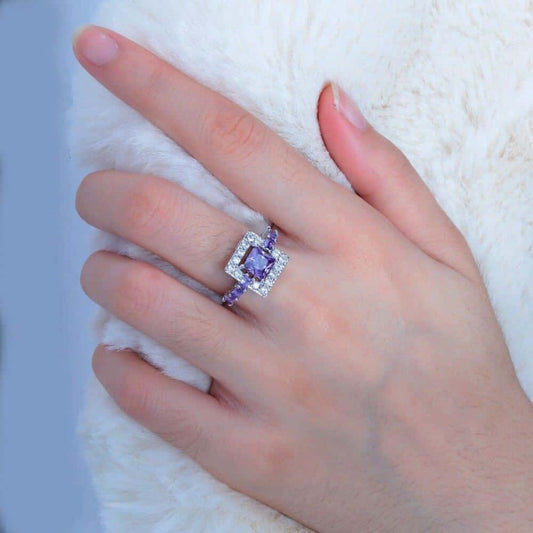 Amethyst Sterling Silber Ring 