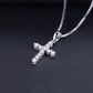 Chic Cross Zirconia Sterling Silver Pendant
