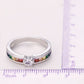 Sterling-Silberring mit Strasssteinen „Love“ und Regenbogen