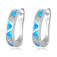 Spiritual Blue Fire Opal Sterling Silver Earrings