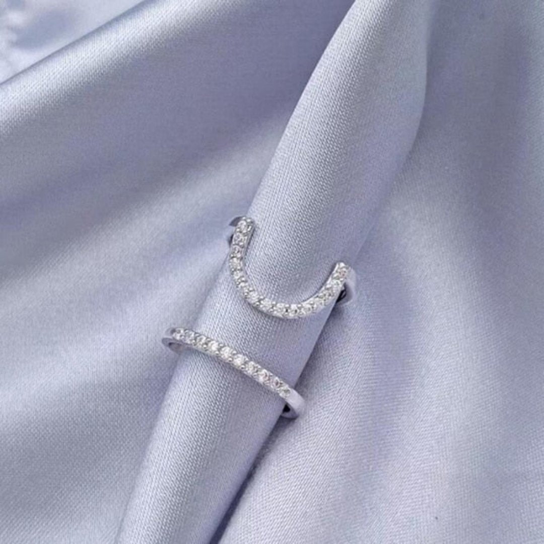 Stylish Rhinestone Nail Ring