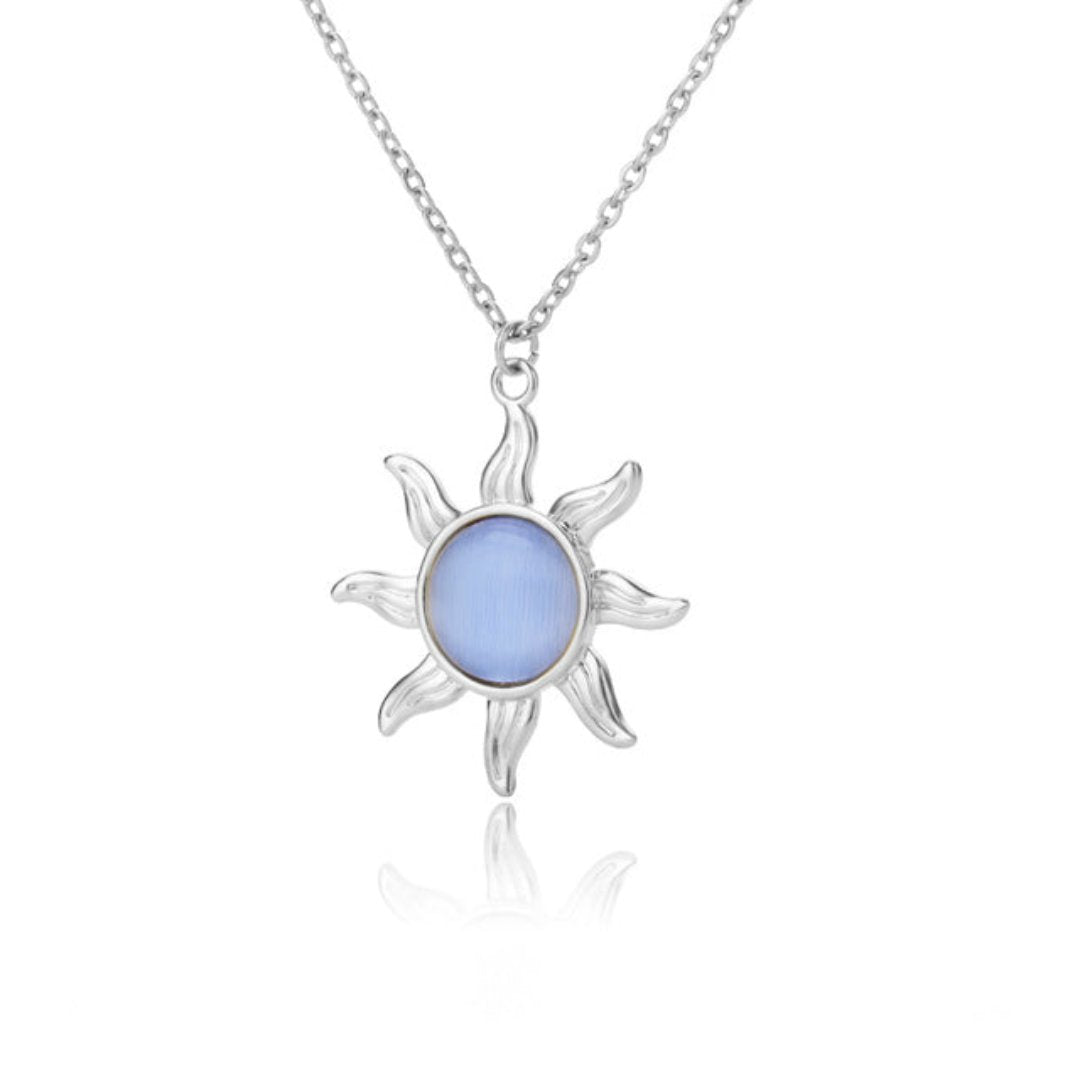 Sun Flower Moonstone & Labradorite Necklace